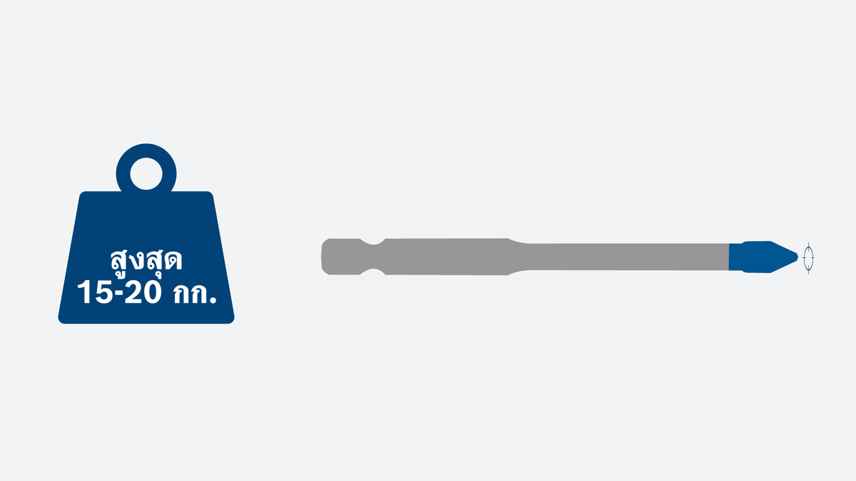 Object #200567282: 06_Pressure_TH_TH_1920x1080 ดอกไขควง Bosch พร้อมไอคอนแรงดัน 15-20 กก.