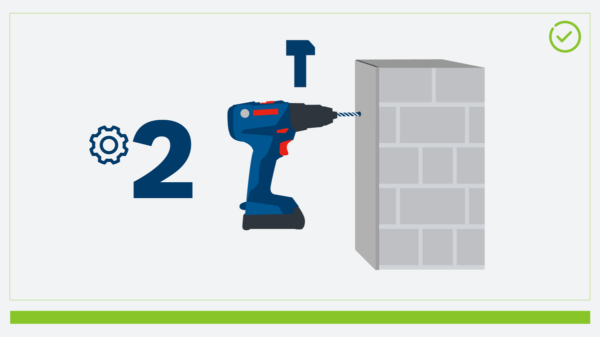 Object #200567430: 08_Drilling_into_materials_behind_ceramic_tiles_1920x1080_EN_GB_1920x1080 ชุดสว่าน Bosch ที่เกียร์ 2 สำหรับการเจาะด้านหลังกระเบื้อง.