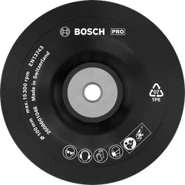 แผ่นรอง Bosch PRO Backing Pad แบบนุ่ม 100 มม. สำหรับเครื่องเจียรไฟฟ้า