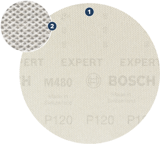แผ่นขัดตาข่าย Bosch พื้นผิวขัดละเอียด
