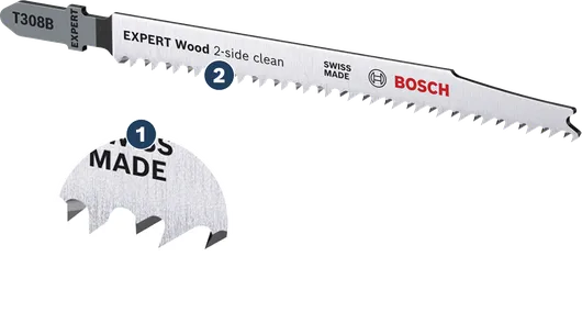 ใบเลื่อยจิ๊กซอว์ Bosch Expert Wood แบบทำความสะอาดได้สองด้าน