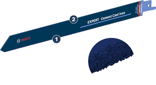 ใบเลื่อยเพชร Bosch EXPERT สำหรับตัดปูนซีเมนต์และเหล็กหล่อ