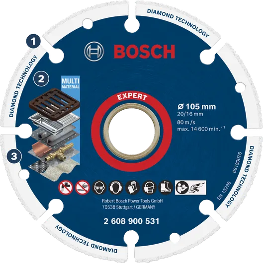 แผ่นตัดโลหะเพชร Bosch EXPERT ขนาด 105 มม.