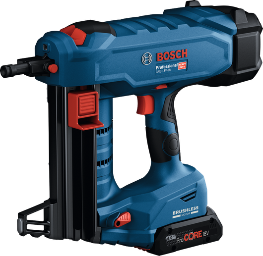 เครื่องตอกตะปูคอนกรีตไร้สาย Bosch GNB 18V-38 พร้อมมอเตอร์ไร้แปรงถ่าน.
