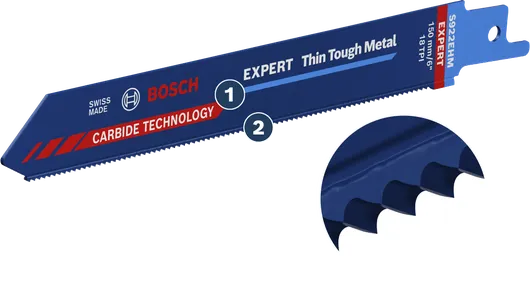 ใบเลื่อยฉลุ Bosch Expert สำหรับโลหะบางแต่แข็งแรง