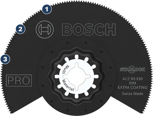 ใบเลื่อยหลายวัสดุ Bosch Starlock ACZ 85 EIB