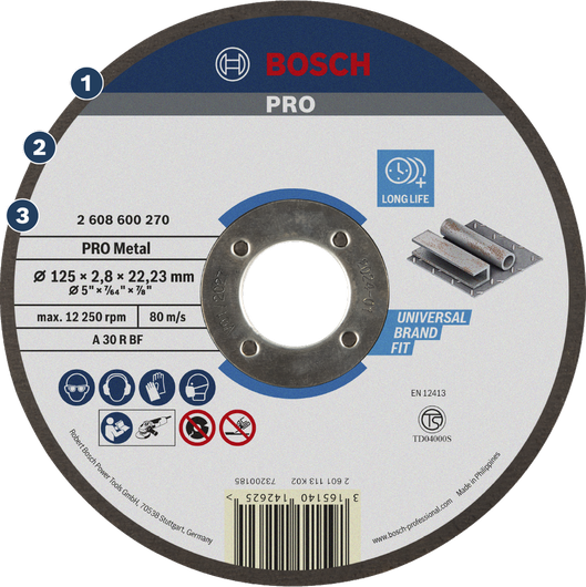 ใบตัดโลหะ Bosch PRO เพื่อการเจียรโลหะที่มีอายุการใช้งานยาวนาน