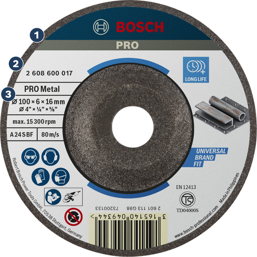ใบเจียรโลหะ Bosch PRO เพื่ออายุการใช้งานยาวนานและเหมาะกับทุกสภาพพื้นผิว