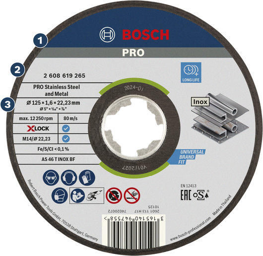 ใบตัดสแตนเลสและโลหะ Bosch PRO