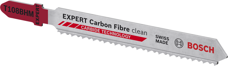 ใบเลื่อยจิ๊กซอว์ Bosch EXPERT Carbon Fibre Clean T108BHM พร้อมฟันคาร์ไบด์
