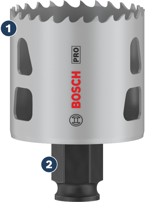 ใบเลื่อยเจาะรู Bosch ฟันคาร์ไบด์ สำหรับการตัดอย่างรวดเร็ว