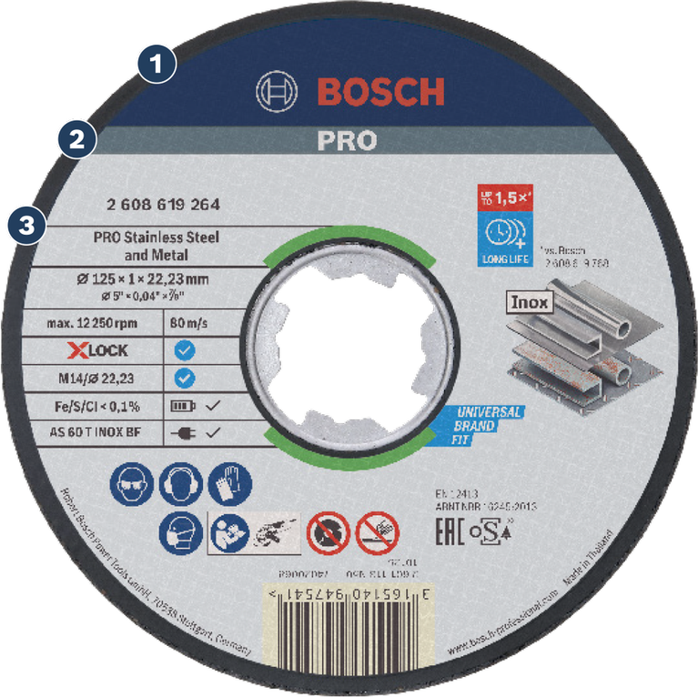 ใบตัดสแตนเลสและโลหะ Bosch PRO