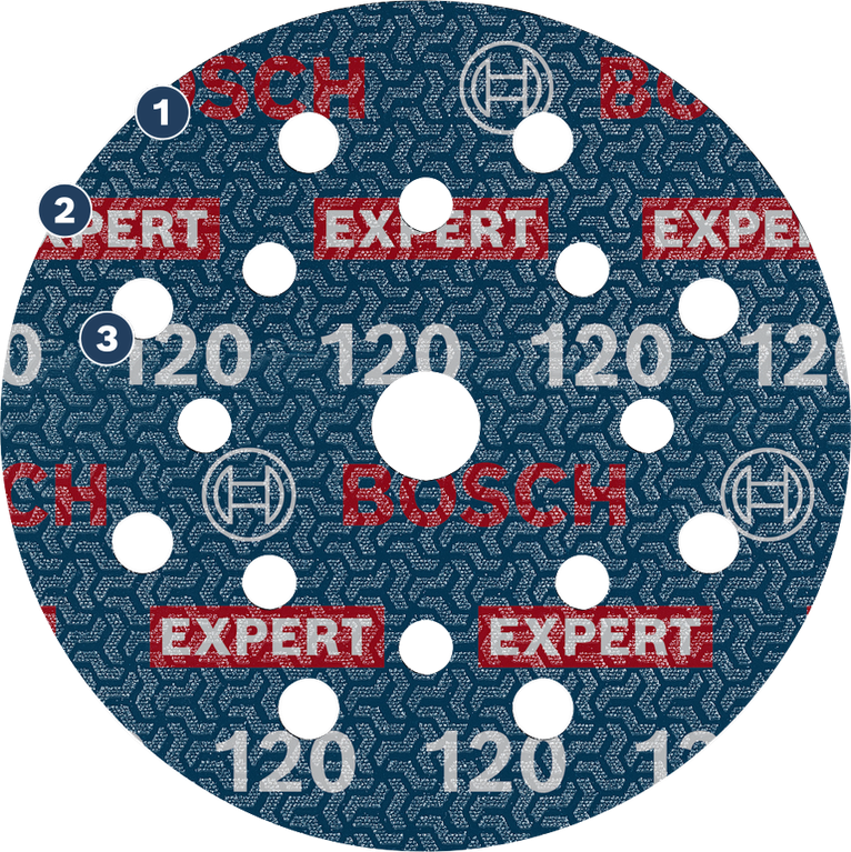 แผ่นขัด Bosch Expert เบอร์ 120 สำหรับเครื่องขัดแบบสั่น.