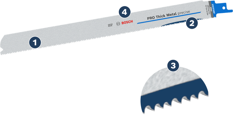 ใบเลื่อย Bosch PRO Thick Metal S1237HBF ที่แม่นยำสำหรับการตัดโลหะหนา