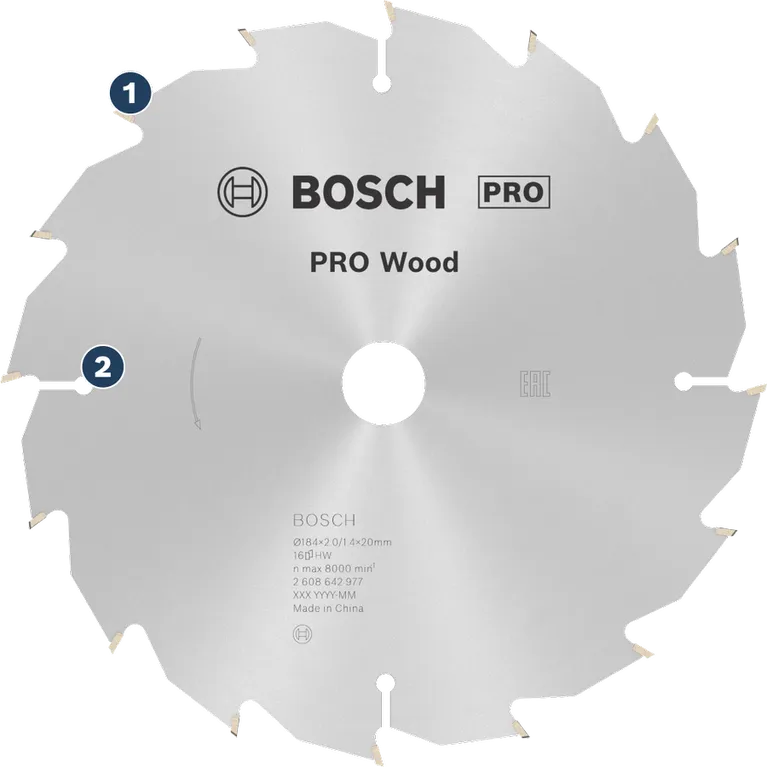 ใบเลื่อยวงเดือน Bosch PRO Wood สำหรับตัดไม้
