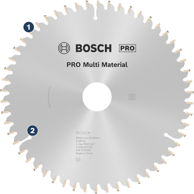 การตัดวัสดุหลากหลายประเภทที่มีอายุการใช้งานยาวนาน ใบเลื่อยวงเดือน Bosch PRO Multi Material