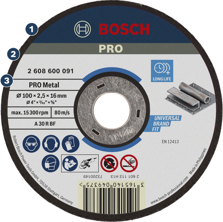 การตัดโลหะที่มีอายุการใช้งานยาวนาน ใบตัดโลหะ Bosch PRO อายุการใช้งานยาวนาน เหมาะกับการใช้งานกับโลหะทุกประเภท