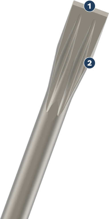 การสกัดคอนกรีตได้อย่างยาวนาน Bosch PRO SDS plus-5C ดอกสกัดแบน 20x250 มม.