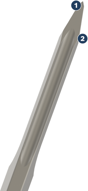 สกัดคอนกรีตได้อย่างยาวนาน สิ่วปลายแหลม Bosch สำหรับการรื้อคอนกรีตและงานก่ออิฐ