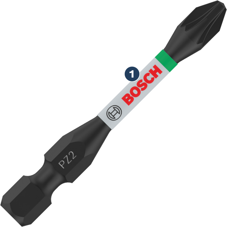การขันสกรูที่มั่นคงแข็งแรง ดอกไขควง Bosch PZ2 ที่มีเครื่องหมายคุณภาพ Pro