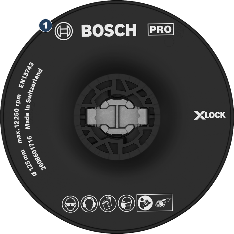 แผ่นรองเครื่องเจียร Bosch X-LOCK PRO