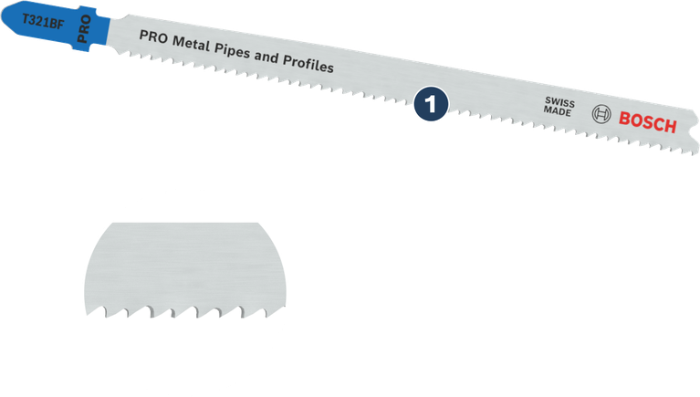 ใบเลื่อยจิ๊กซอว์ Bosch T321BF สำหรับท่อโลหะและโปรไฟล์