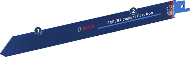 ท่อเหล็กหล่อซีเมนต์ที่มีอายุการใช้งานยาวนาน ใบเลื่อย Bosch EXPERT Cement Cast Iron S 1750 RD.