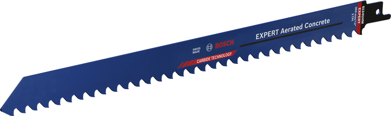 การตัดคอนกรีตมวลเบา และมีอายุการใช้งานยาวนาน ใบเลื่อยคอนกรีตมวลเบา Bosch Expert พร้อมเทคโนโลยีคาร์ไบด์.