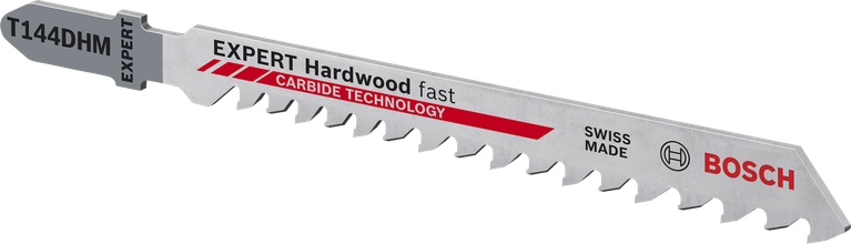 ใบเลื่อยจิ๊กซอว์ไม้เนื้อแข็ง Bosch T144DHM Expert พร้อมฟันคาร์ไบด์