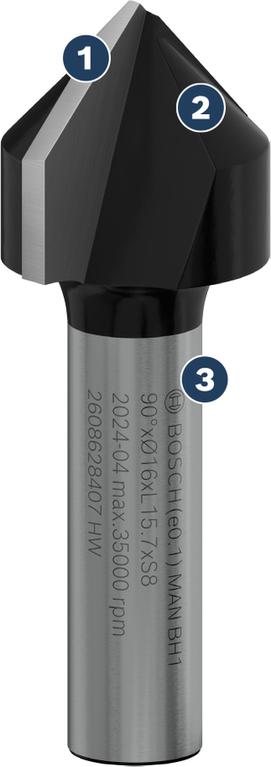 ดอกสว่านเจาะเคาน์เตอร์ซิงค์ Bosch สำหรับไม้และโลหะ