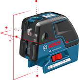 เครื่องมือวัดระดับเลเซอร์ Bosch GCL 25 แบบผสมผสาน พร้อมเส้นบอกระดับแนวนอนและแนวตั้ง