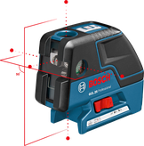 เครื่องมือวัดระดับเลเซอร์ Bosch GCL 25 แบบผสมผสาน พร้อมเส้นบอกระดับแนวนอนและแนวตั้ง