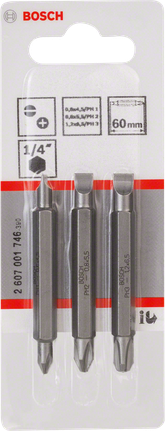 ชุดดอกสว่าน 3 ชิ้น Bosch ปลายคู่ 60 มม.