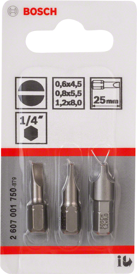 ชุดไขควง Bosch 3 ชิ้น แข็งพิเศษ.