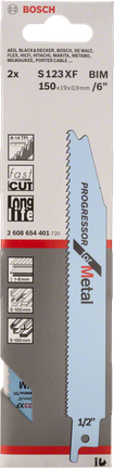 ใบเลื่อยฉลุ Bosch S 123 XF สำหรับตัดโลหะ