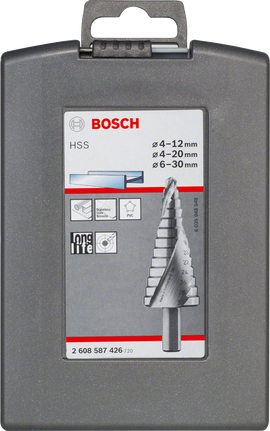 ชุดดอกสว่านขั้นบันได Bosch HSS 3 ชิ้น.