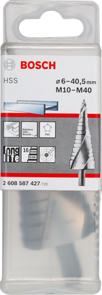 ดอกสว่านเจาะขั้นบันได Bosch HSS 6–40,5 มม.
