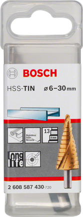 ดอกสว่านเจาะขั้นบันได Bosch HSS-TiN 6–30 มม.