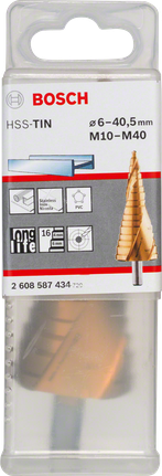 ดอกสว่านขั้นบันได Bosch HSS-TiN 6–40,5 มม.