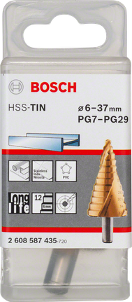 ดอกสว่านขั้นบันได Bosch HSS-TiN 6–37 มม.