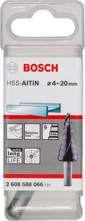 ดอกสว่านขั้นบันได Bosch HSS-AlTiN 4–20 มม.