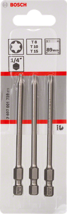 ชุดไขควงปากแฉกแข็งพิเศษ 3 ชิ้น Bosch ขนาด 89 มม.