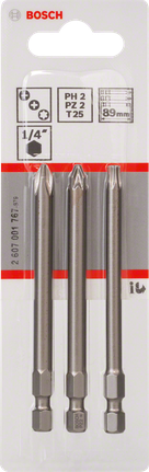 ชุดไขควง Bosch 3 ชิ้น แข็งพิเศษ ขนาด 89 มม.