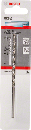 ดอกสว่านโลหะ HSS-G, DIN 340 ดอกสว่านเจาะโลหะ Bosch HSS-G ขนาด 3.5มม.