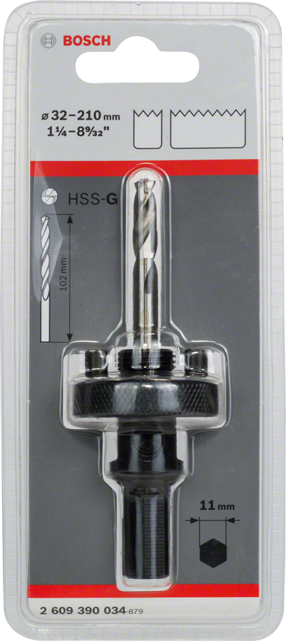 อะแดปเตอร์ซ็อกเก็ตหกเหลี่ยม Bosch สำหรับดอกเจาะรูขนาด 32-210 มม.