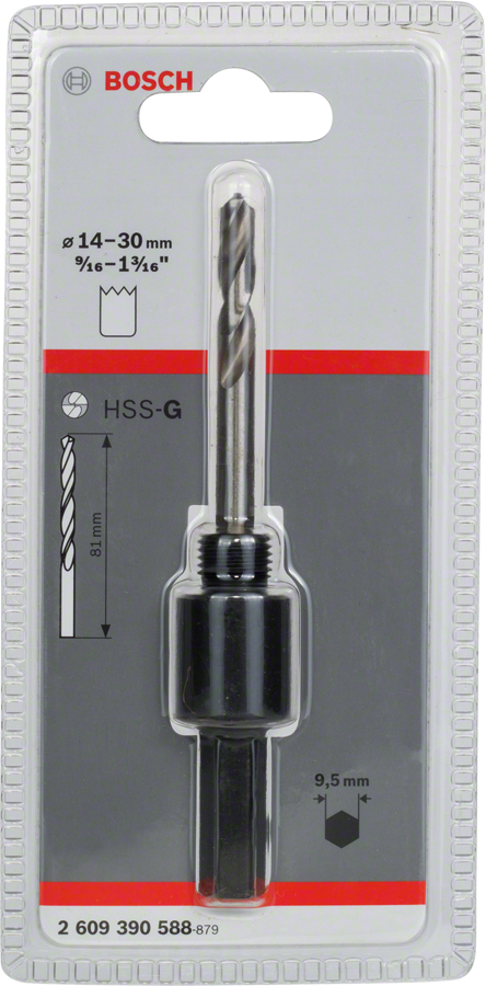 อะแดปเตอร์ซ็อกเก็ตหกเหลี่ยม Bosch สำหรับดอกสว่านเจาะรูขนาด 14-30 มม.