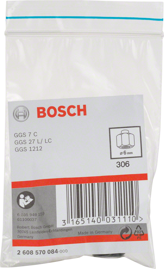 ปลอกจับดอกสว่าน Bosch 6 มม. พร้อมน็อตล็อค.