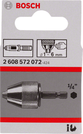 หัวจับดอกสว่านหกเหลี่ยม Bosch 1/4″.
