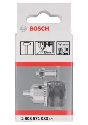 หัวจับดอกสว่านไร้ประแจ Bosch 1–10 มม. 3/8″.