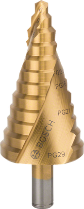 ดอกสว่านขั้นบันได Bosch HSS-TiN สำหรับรูขนาด 6-37 มม.